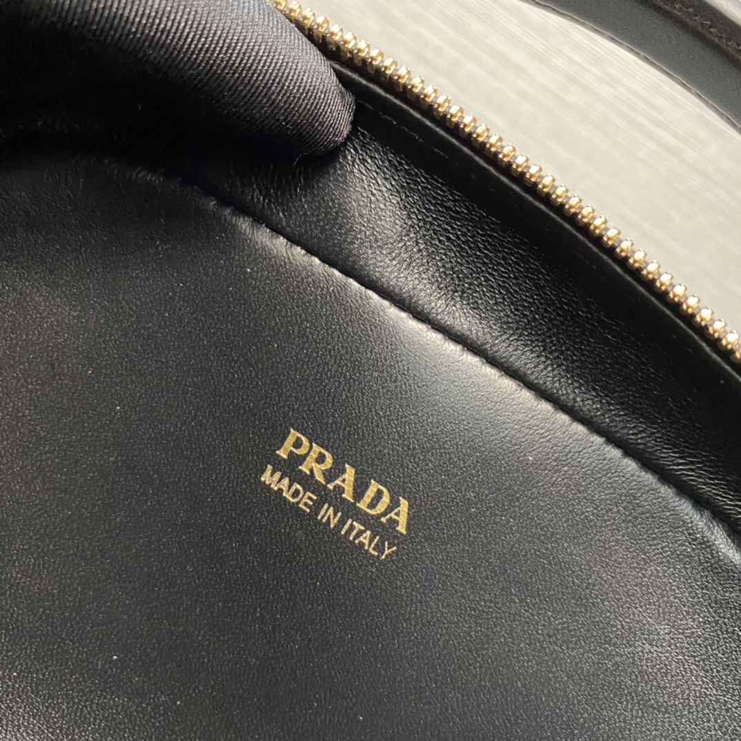 Prada Mini Odette Leather Shoulder Bag Handbag Black 1BH203